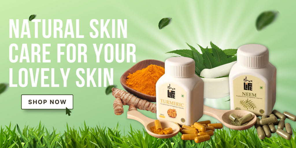 Isha life Neem and Turmeric Veg Powder Capsules