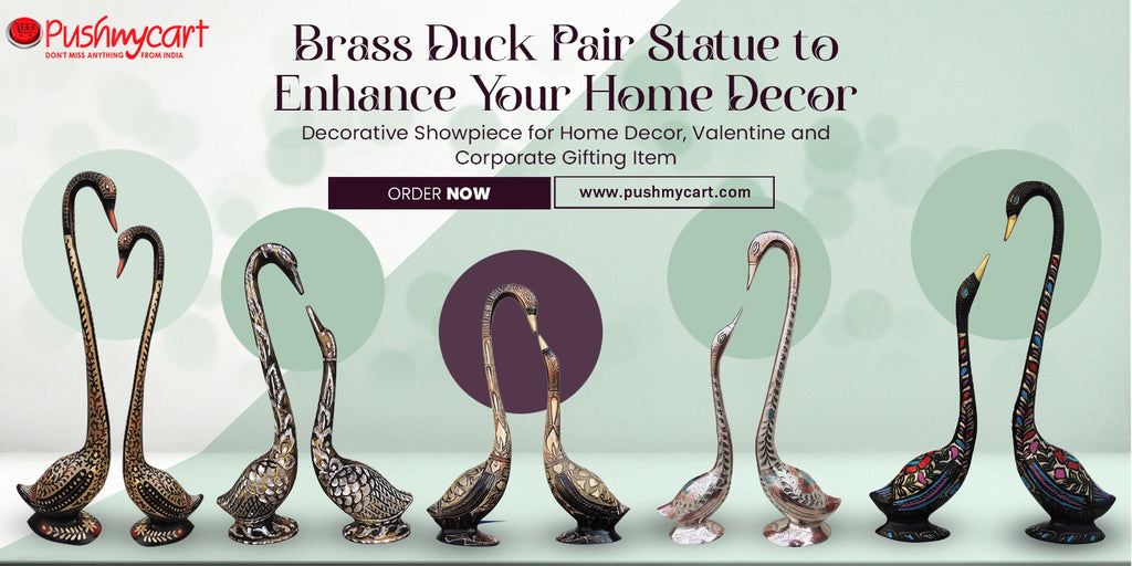 Brass Duck Pair Statue to Enhance Your Home Decor