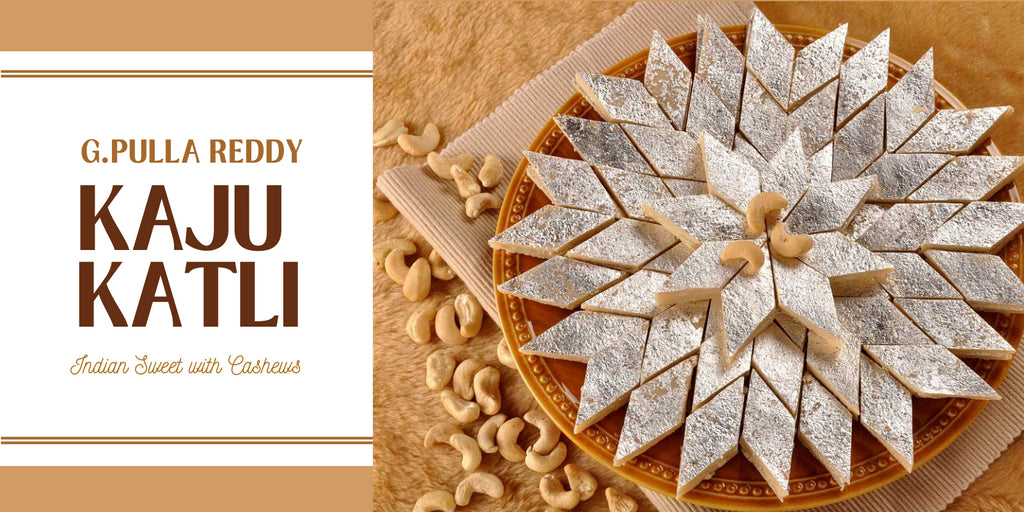 Pullareddy Kaju Katli Indian Sweet with Cashews