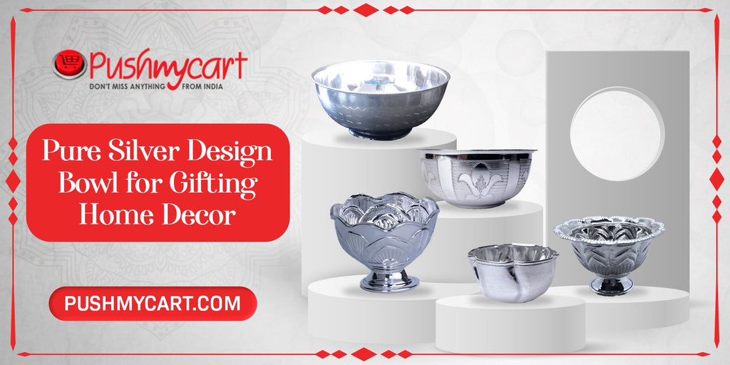 Pure Silver Design Bowl for Gifting Home Decor