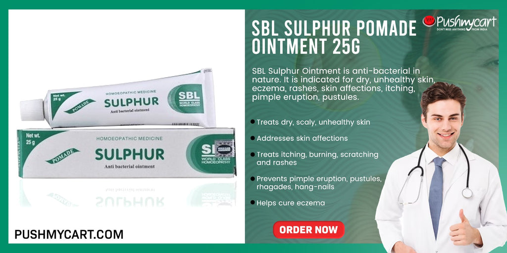SBL Sulphur Ointment Treats Pimples and Other Skin Ailments