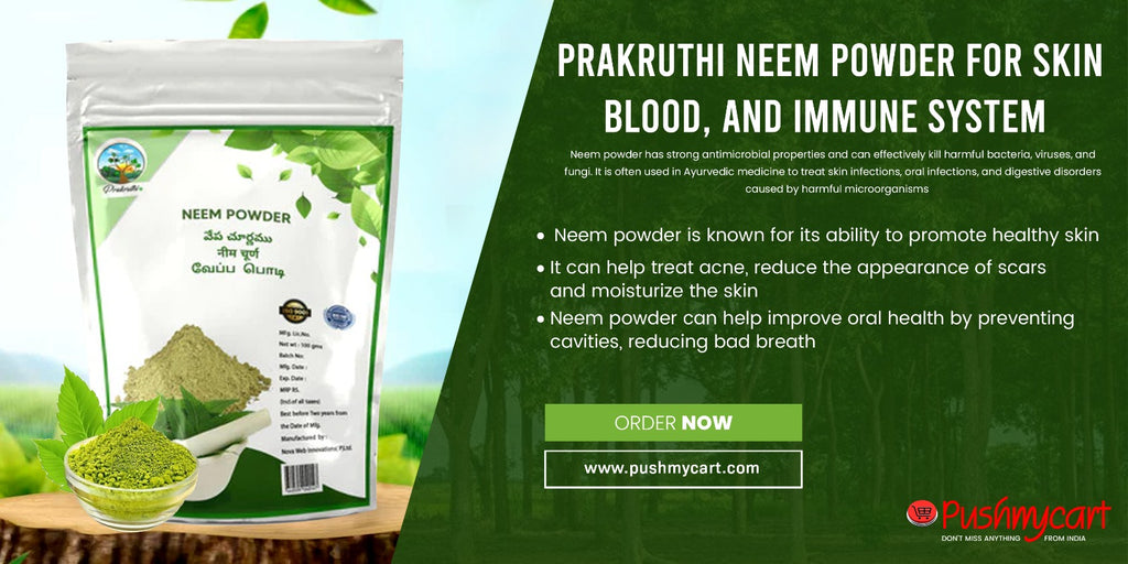 Prakruthi Neem Powder for Skin, Blood, and Immune System