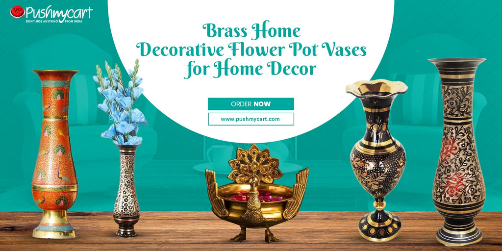 Brass Home Decorative Flower Pot Vases for Home Decor