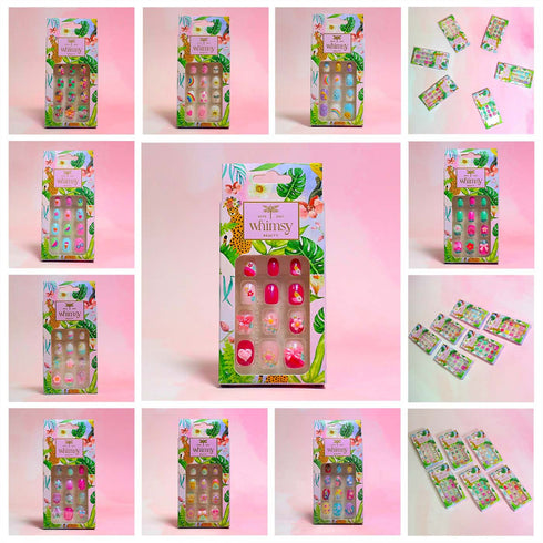 Whimsy Beauty Flamingo Press ON Nails