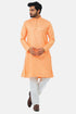 Veshbhoshaa Bluesaanchi Men'S Light Peach Dobby Kurta Set