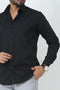 Veshbhoshaa Bluebird Men'S Black Polycotton Formal Shirt
