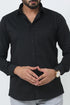 Veshbhoshaa Bluebird Men'S Black Polycotton Formal Shirt