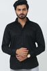 Veshbhoshaa Bluebird Men'S Black Cufflink Formal Shirt