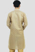 Veshbhoshaa Bluesaanchi Men'S Light Golden Color Silk Kurta Set