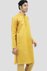Veshbhoshaa Bluesaanchi Men'S Mango Yellow Buta Silk Kurta Set
