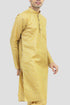 Veshbhoshaa Bluesaanchi Men'S Light Yellow Buta Silk Kurta Set