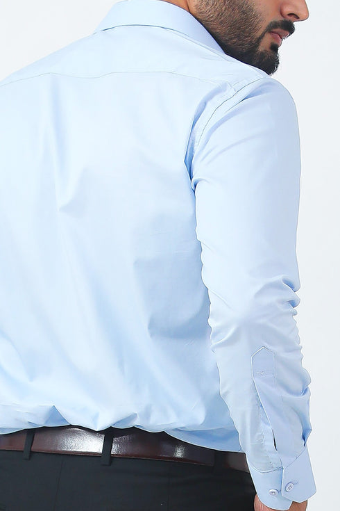 Veshbhoshaa Bluebird Men'S Sky Blue Formal Shirt