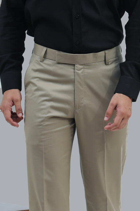 Veshbhoshaa Bluebird Men'S Tan Sheen Formal Trouser