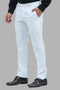 Veshbhoshaa Bluebird Men'S White Linen Blend Formal Trouser