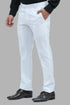Veshbhoshaa Bluebird Men'S White Linen Blend Formal Trouser