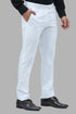 Veshbhoshaa Bluebird Men'S White Linen Blend Formal Trouser