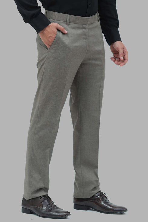 Veshbhoshaa Bluebird Men'S Trount Grey Formal Trouser