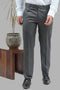 Veshbhoshaa Bluebird Men'S Iron Grey Formal Trouser