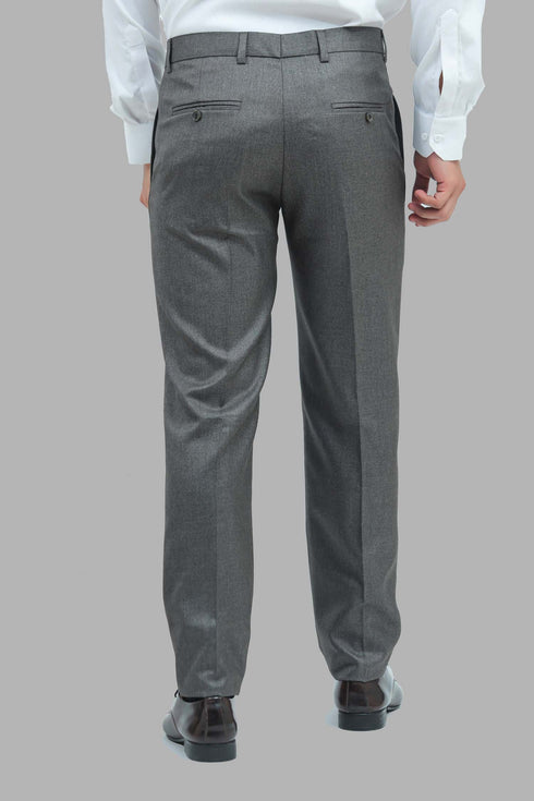 Veshbhoshaa Bluebird Men'S Iron Grey Formal Trouser