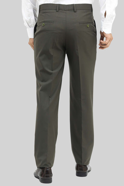 Veshbhoshaa Bluebird Men'S Army Green Formal Trouser