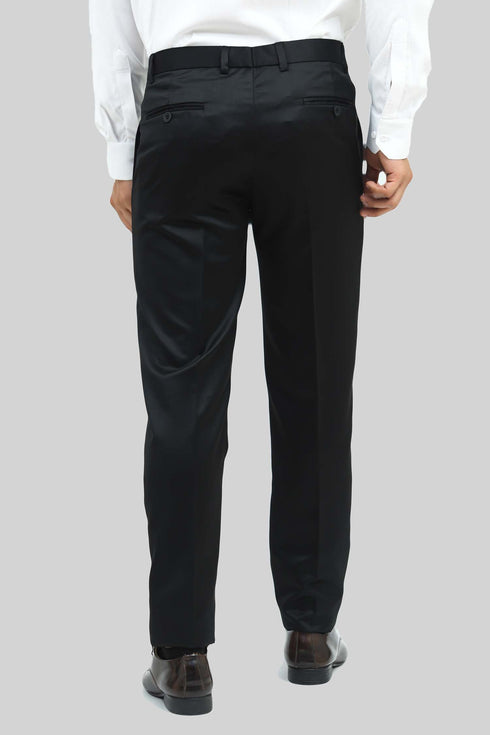 Veshbhoshaa Bluebird Men'S Black Sheen Formal Trouser