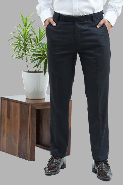Veshbhoshaa Bluebird Men'S Black Trouser