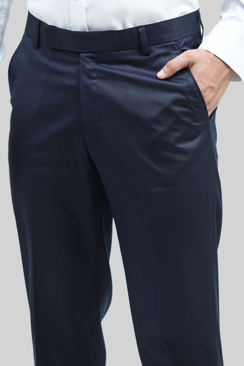 Veshbhoshaa Bluebird Men'S Blue Sheen Formal Trouser