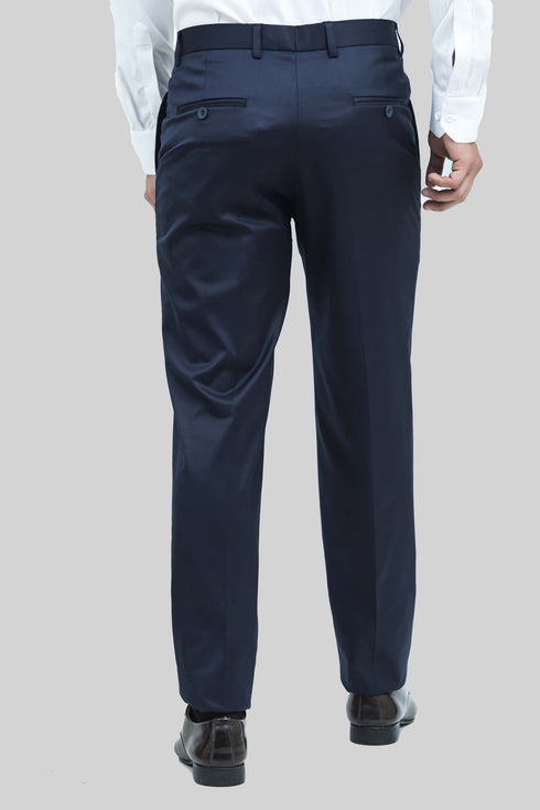 Veshbhoshaa Bluebird Men'S Blue Sheen Formal Trouser