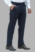 Veshbhoshaa Bluebird Men'S Blue Dobby Formal Trouser