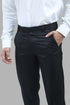 Veshbhoshaa Bluebird Men'S Black Dobby Formal Trouser