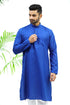 Veshbhoshaa Bluesaanchi Men'S Blue Matka Silk Kurta Set