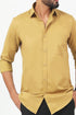 Veshbhoshaa Bluebird Men'S Sand Colour Cotton Lycra Formal Shirt
