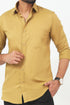 Veshbhoshaa Bluebird Men'S Sand Colour Cotton Lycra Formal Shirt