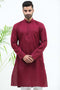 Veshbhoshaa Bluesaanchi Men'S Maroon Matka Silk Kurta Set