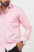 Veshbhoshaa Bluebird Men'S Pink Polycotton Formal Shirt