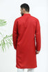 Veshbhoshaa Bluesaanchi Men'S Red Matka Silk Kurta Set