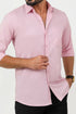 Veshbhoshaa Blurbird Men'S Pink Cotton Lycra Formal Shirt