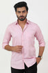 Veshbhoshaa Blurbird Men'S Pink Cotton Lycra Formal Shirt