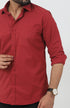 Veshbhoshaa Bluebird Men'S Maroon Polycotton Formal Shirt