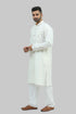 Veshbhoshaa Bluesaanchi Men'S Light Cream Silk Kurta Set