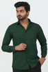 Veshbhoshaa Bluebird Men'S Dark Green Cotton Lycra Formal Shirt