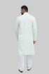 Veshbhoshaa Bluesaanchi Men'S Light Cream Silk Kurta Set