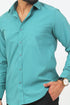 Veshbhoshaa Bluebird Men'S Sea Green Cotton Lycra Formal Shirt