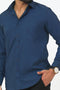 Veshbhoshaa Bluebird Men'S Blue Cotton Lycra Formal Shirt