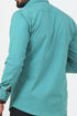 Veshbhoshaa Bluebird Men'S Sea Green Cotton Lycra Formal Shirt