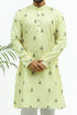 Veshbhoshaa Bluesaanchi Men'S Light Yellow Printed Kurta Set