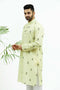 Veshbhoshaa Bluesaanchi Men'S Light Yellow Printed Kurta Set