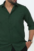 Veshbhoshaa Bluebird Men'S Dark Green Cotton Lycra Formal Shirt
