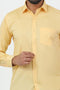Veshbhoshaa Bluebird Men'S Yellow Formal Shirt