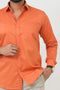 Veshbhoshaa Bluebird Men'S Orange Polycotton Formal Shirt